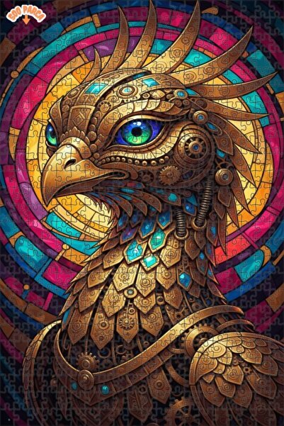 Esranın Dünyası Magical Mechanical Eagle Oil Painting Lookalike Double-Layer ...