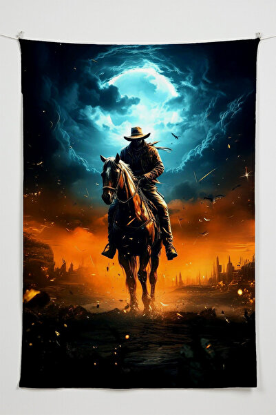 Charmbi Red Dead Redemption 2 Wall Covering – Oversized Tapestry Wall Rug Sq,...