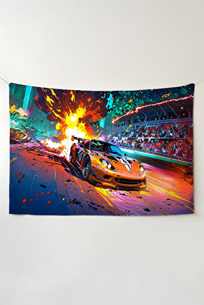 Charmbi غطاء جداري بتصميم سيارة رياضية من جي تي إيه - نسيج جداري كبير الحجم س...