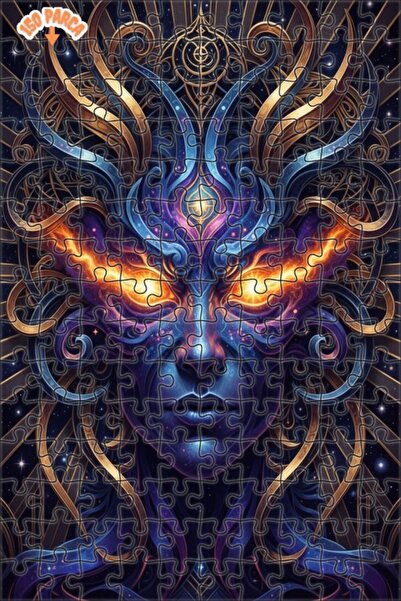 Esranın Dünyası Cosmic Energy Mask Oil Painting Lookalike Double-Layer Framed...