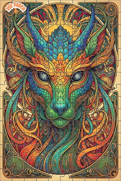Esranın Dünyası Fairy Tale Dragon Art Double-Layer Framed Wooden Puzzle 150 P...