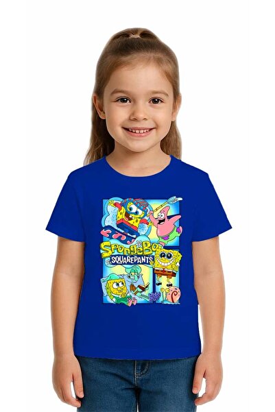 SEDİRLİ Unisex Sungerbob με τύπωμα Παιδικό μπλουζάκι από χτενισμένο βαμβακερό...