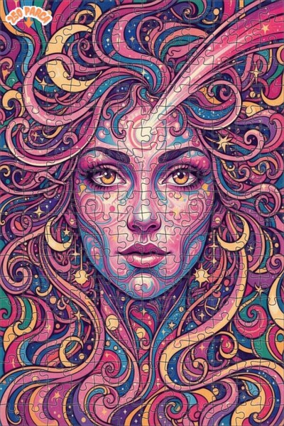 Esranın Dünyası لغز خشبي مكون من مزدوج الطبقات إطارًا بتصميم لوحة زيتية للمرأ...