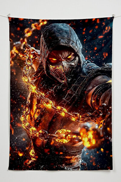 Charmbi Scorpion Mortal Combat Wall Covering – Large Size Tapestry Wall Rug S...
