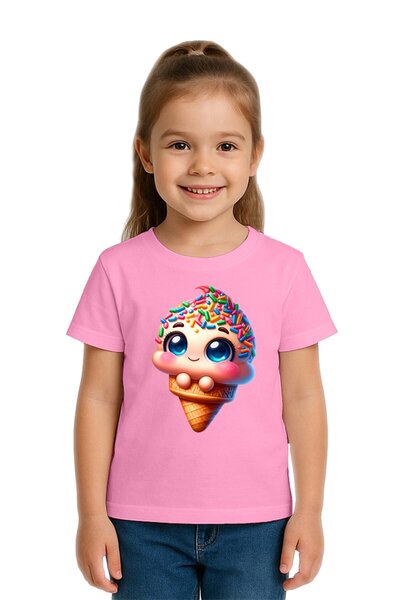 SEDİRLİ Unisex Ice Cream με τύπωμα Παιδικό T-Shirt Βαμβάκι από χτενισμένο βαμ...