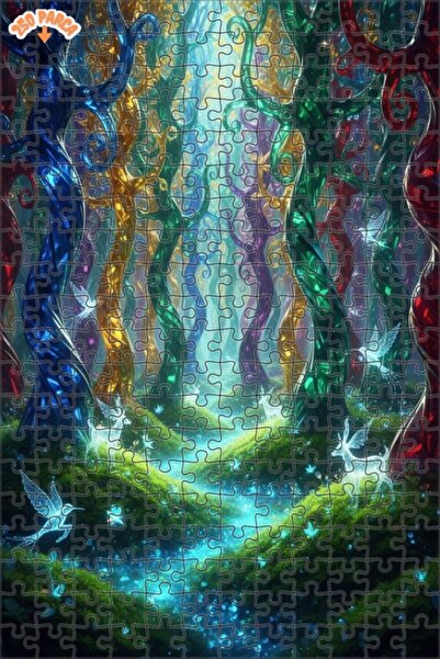 Esranın Dünyası لغز الغابة الكريستالية السحرية 250 قطعة 30x30