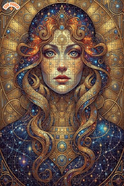 Esranın Dünyası لغز خشبي بإطار مزدوج الطبقات بمظهر لوحة زيتية للمرأة الكونية ...