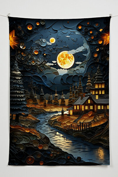 Charmbi غطاء جداري من Dream Town - غطاء جداري كبير الحجم سجاد سي، ديكور غرفة ...