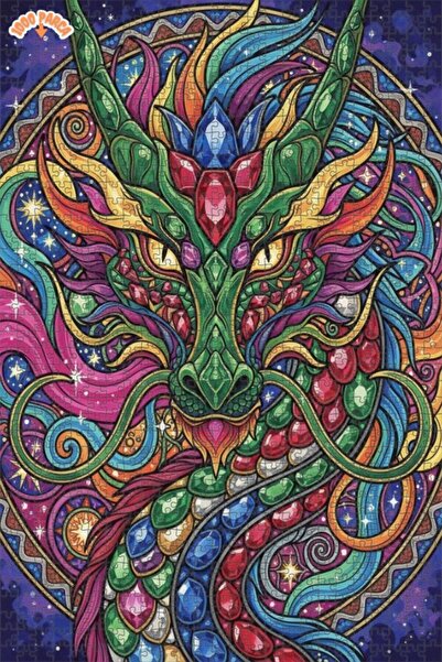 Esranın Dünyası Diamond Armored Dragon Oil Painting Lookalike Double-Layer Fr...