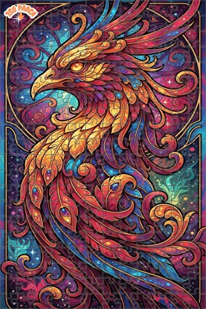 Esranın Dünyası Flame Bird Double-Layer Framed Wooden Puzzle 250 Pieces 30X30