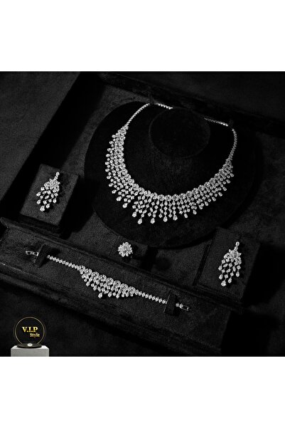 jewelrystore طقم اكسسورات زركون فاخر