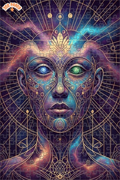 Esranın Dünyası Universal Cosmic Face Double Layer Framed Wooden Puzzle 250 P...