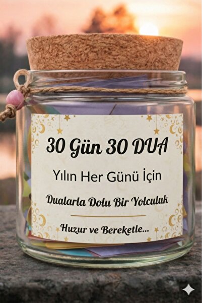 🌙 30 Gün 30 Dua Kavanozu Dua Kavanozu | Günlük Dua Kartları | Manevi Hediye | Hediyesi