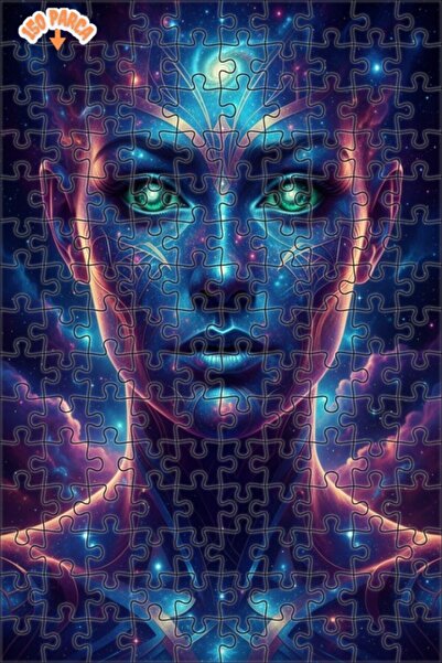 Esranın Dünyası Cosmic Face Double Layer Framed Wooden Puzzle 150 Pieces 20X30