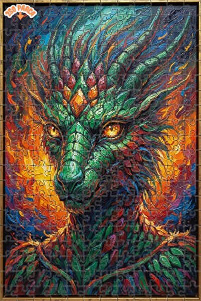 Esranın Dünyası Dragon Fire Oil Painting Lookalike Art Puzzle 250 Pieces 30X30