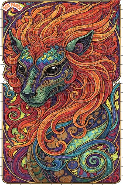 Esranın Dünyası Flame-Haired Lion Art Puzzle 250 Pieces 30X30