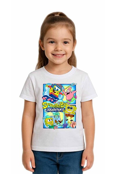 SEDİRLİ Unisex Spongebob Štampano Dječja majica Pamuk komada Pamučni džersej ...