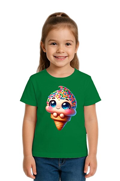 SEDİRLİ Unisex Ice Cream με τύπωμα Παιδικό T-Shirt Βαμβάκι από χτενισμένο βαμ...
