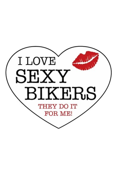 Oracal Sticker auto rezistent, pentru fete, i love bikers, 15cm