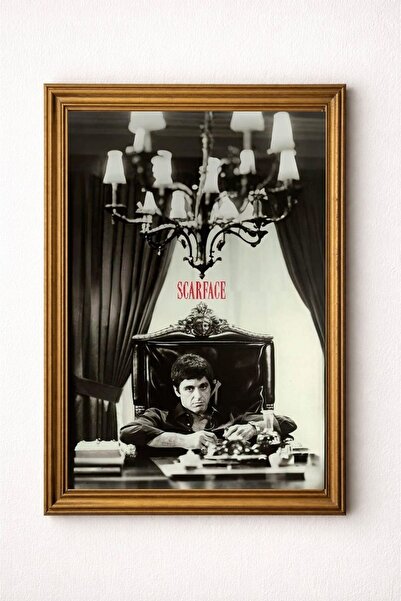 BuzzDesigns Scarface Film Sahnesi Tony Montana Dekoratif Duvar Tablosu Poster...