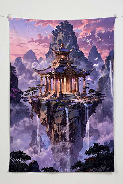 Charmbi Sky City Wall Covering – Large Size Tapestry Wall Rug Sq, Game Anime ...