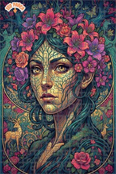 Esranın Dünyası Mother Nature Oil Painting Lookalike Art Wooden Puzzle 150 Pi...