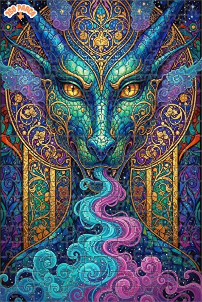 Esranın Dünyası Mysterious Dragon Watercolor Look Art Puzzle 250 Pieces 30X30