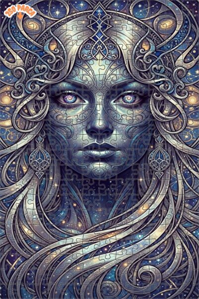 Esranın Dünyası Galactic Cosmic Woman Oil Painting Look Art Puzzle 250 Pieces...