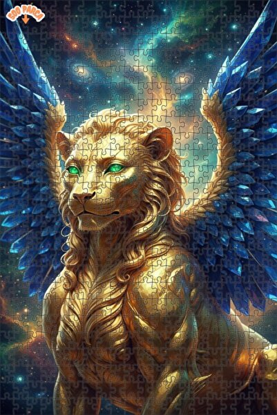 Esranın Dünyası Golden Winged Lion Puzzle 500 Pieces 50X30