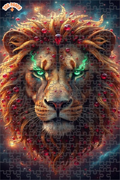 Esranın Dünyası Lion-Eyed Cosmic King Double-Layer Framed Wooden Puzzle 250 P...