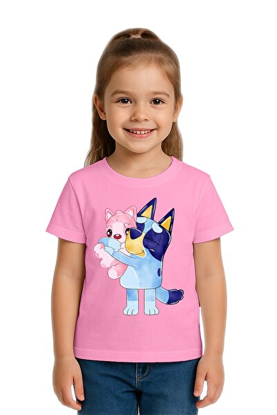 SEDİRLİ Unisex Bluey με τύπωμα Παιδικό μπλουζάκι από χτενισμένο βαμβακερό ύφα...