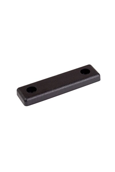 Walteco Picior plat pentru mobilă, 50 x 14 x 5 mm, plastic, negru (set de 8)