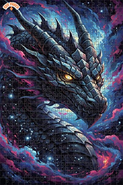 Esranın Dünyası Universal Dragon Oil Painting Lookalike Double-Layer Framed W...