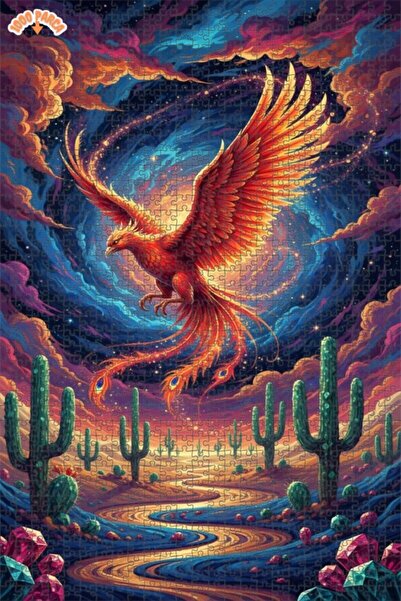 Esranın Dünyası The Legend of the Red Phoenix Oil Painting Lookalike Double-L...