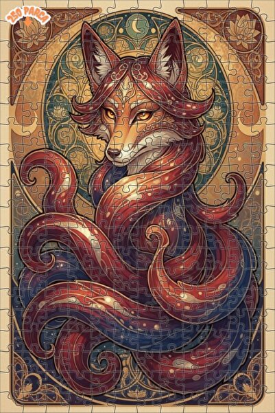 Esranın Dünyası Magical Fox Art Double Layer Framed Wooden Puzzle 250 Pieces ...