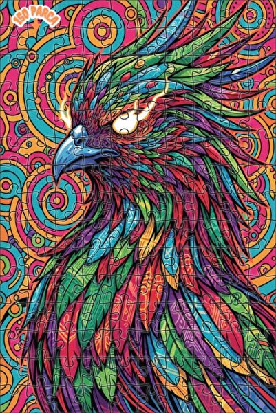 Esranın Dünyası The Song of Colorful Feathers Double-Layer Framed Wooden Puzz...