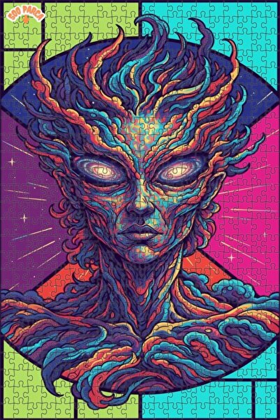 Esranın Dünyası Galactic Entity Oil Painting Lookalike Wooden Puzzle 500 Piec...