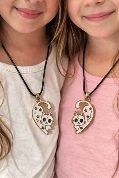 EMKSHOP 2'Lİ ARKADAŞLIK KOLYESİ ÇİFT KOLYE MIKNATISLI İKİZ KOLYE