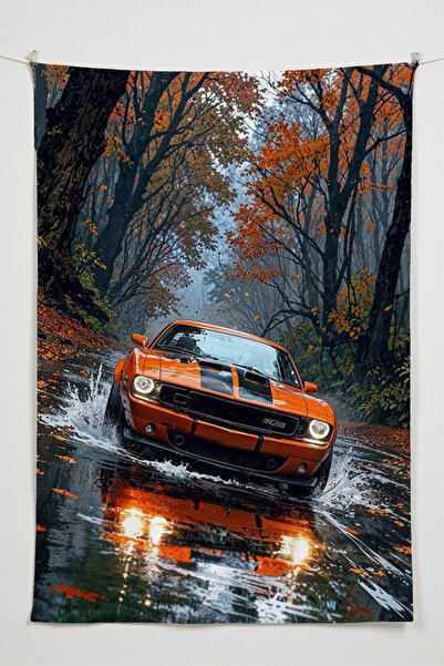 Charmbi غطاء جداري بتصميم سيارة رياضية من جي تي إيه - نسيج جداري كبير الحجم س...