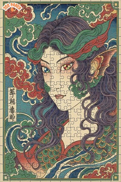 Esranın Dünyası Portrait of a Dragon Woman Oil Painting Lookalike Double-Laye...