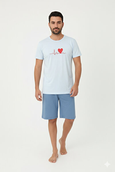 Serena Pijama familie-bărbați, bumbac, mânecă scurtă și pantaloni 3/4 , culoa...