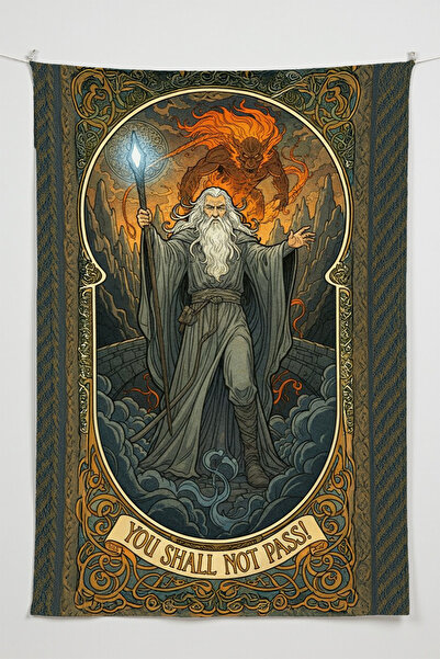 Charmbi Gandalf Yüzüklerin Efendisi Duvar Örtüsü Büyük Boy Tapestry Duvar Hal...