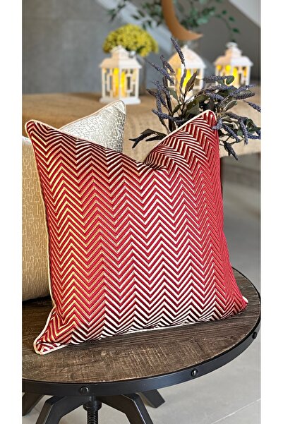 noonmade Burgundy herringbone Cushion Cover