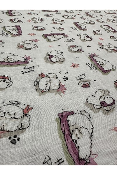 oskatekstil %100 Pamuk Müslin Kumaş Metre İşi En 160-180 cm Bebek Battaniye P...