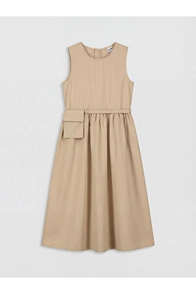 LC Waikiki guler rotund Rochie pentru fete poplin (S6)