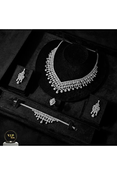 jewelrystore طقم اكسسورات زركون فاخر