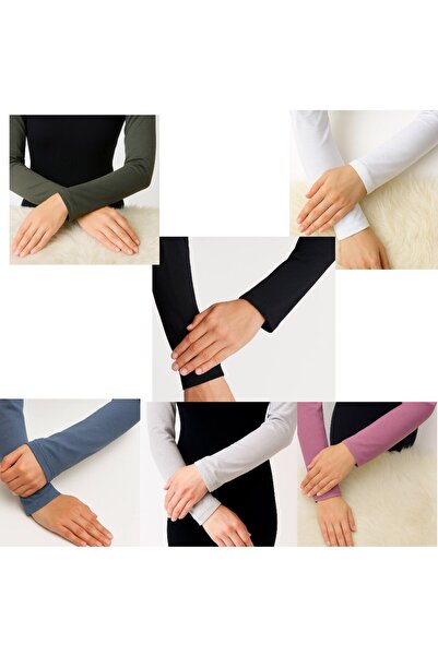 ALDAIYR 6 Pcs Hijab Sleeves Combed Cotton Prayer Sleeves Kol2908