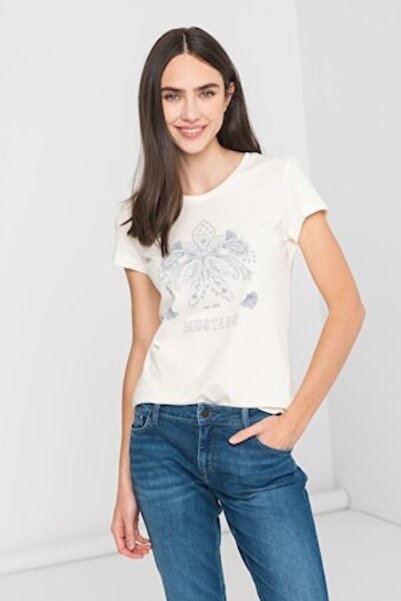 Mustang Tricou din bumbac cu imprimeu etnic și logo Alexia