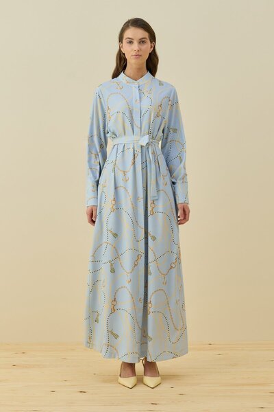 Merwish Le Lys Elbise-Bebe Mavi