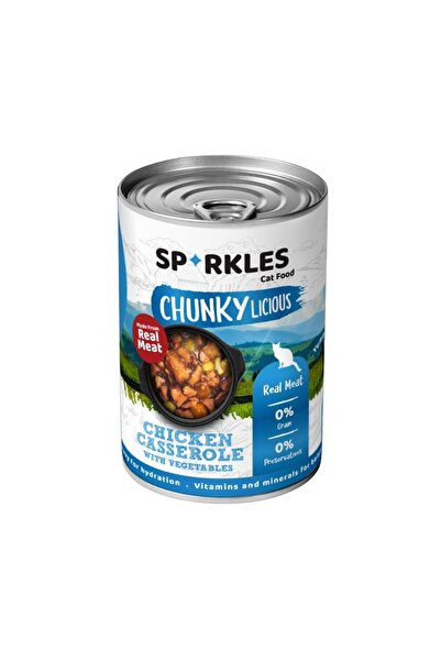 SPARKLES Wet Cat Food with Chicken & Vegetables–Real Chicken Chunks in Savory...